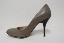 Load image into Gallery viewer, BALLY Ladies Taupe Grey Leather High Heel Almond Toe Court Shoes EU37.5 UK4.5
