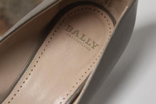 Load image into Gallery viewer, BALLY Ladies Taupe Grey Leather High Heel Almond Toe Court Shoes EU37.5 UK4.5

