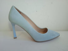 Load image into Gallery viewer, HUGO BOSS Ladies Celeste Blue Suede Pointed Court Shoes Size EU37 UK4
