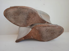 Load image into Gallery viewer, JIMMY CHOO Ladies Metallic Silver Baxen Reflective Wedge Pump Shoes EU37.5 UK4.5
