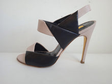 Load image into Gallery viewer, RUPERT SANDERSON Ladies Pink &amp; Black Leather Slingback Heels EU35.5 UK2.5
