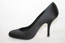 Load image into Gallery viewer, GINA Ladies Black Velvet High Heel Round Toe Pumps Shoes UK3 EU36
