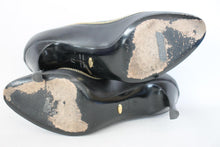 Load image into Gallery viewer, SERGIO ROSSI Ladies Black Leather Zip Detail High Heel Pumps Shoes UK4 EU37
