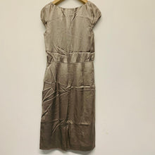 Load image into Gallery viewer, L.K.BENNETT Silk Knee Length Sleeveless Scoop Neck Beige Ladies Dress UK8
