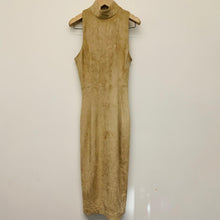 Load image into Gallery viewer, HOUSE OF CB Polyester Knee Length Sleeveless High Neck Beige Ladies Dress UKXS
