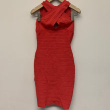 Load image into Gallery viewer, CELEB BOUTIQUE Short Length Sleeveless Halter Red Stretch Ladies Dress UKXS
