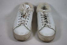 Load image into Gallery viewer, MAJE Ladies White Leather Wool Lined Trainers EU37 UK4
