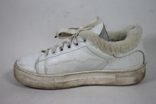 Load image into Gallery viewer, MAJE Ladies White Leather Wool Lined Trainers EU37 UK4
