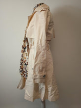Load image into Gallery viewer, TED BAKER Ladies Beige Cotton Long Sleeve Button-Up Trench Coat w/ Scarf UK10
