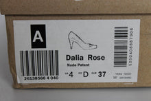 Load image into Gallery viewer, CLARKS Ladies Nude Patent Leather Dalia Rose High Cone Heel Shoes EU37 UK4
