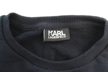 Load image into Gallery viewer, KARL LAGERFELD Men&#39;s Navy Blue White Logo Pullover Sweatshirt Jumper L NEW
