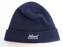 Load image into Gallery viewer, ISLAND GREEN Men&#39;s Navy Blue White Embroidered Logo Golf Beanie Hat OS NEW
