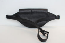 Load image into Gallery viewer, MYL BERLIN Men's Black Vegan Leather Front Pocket Belt Bag One Size 14" x 6"
