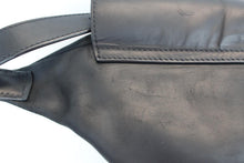 Load image into Gallery viewer, MYL BERLIN Men's Black Vegan Leather Front Pocket Belt Bag One Size 14" x 6"
