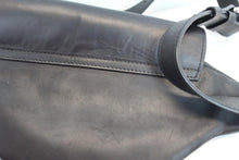 Load image into Gallery viewer, MYL BERLIN Men's Black Vegan Leather Front Pocket Belt Bag One Size 14" x 6"
