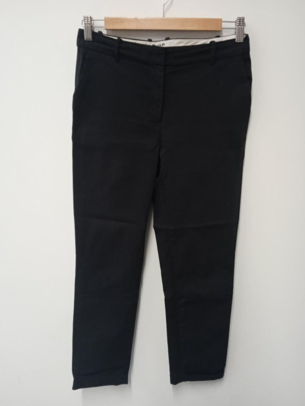 WHISTLES Ladies Black Zip Fly Trousers Size UK10