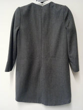 Load image into Gallery viewer, CLAUDIE PIERLOT Ladies Grey Wool Round Neck Dress Size UK M
