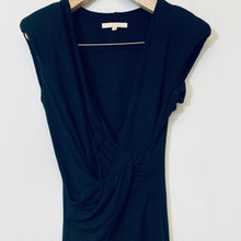 Load image into Gallery viewer, MAJE Black Ladies Sleeveless V-neck Bodycon Stretch Dress Size UK M

