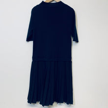 Load image into Gallery viewer, CLAUDIE PIERLOT Blue Navy Ladies Short Sleeve Merino Dress Size UK S
