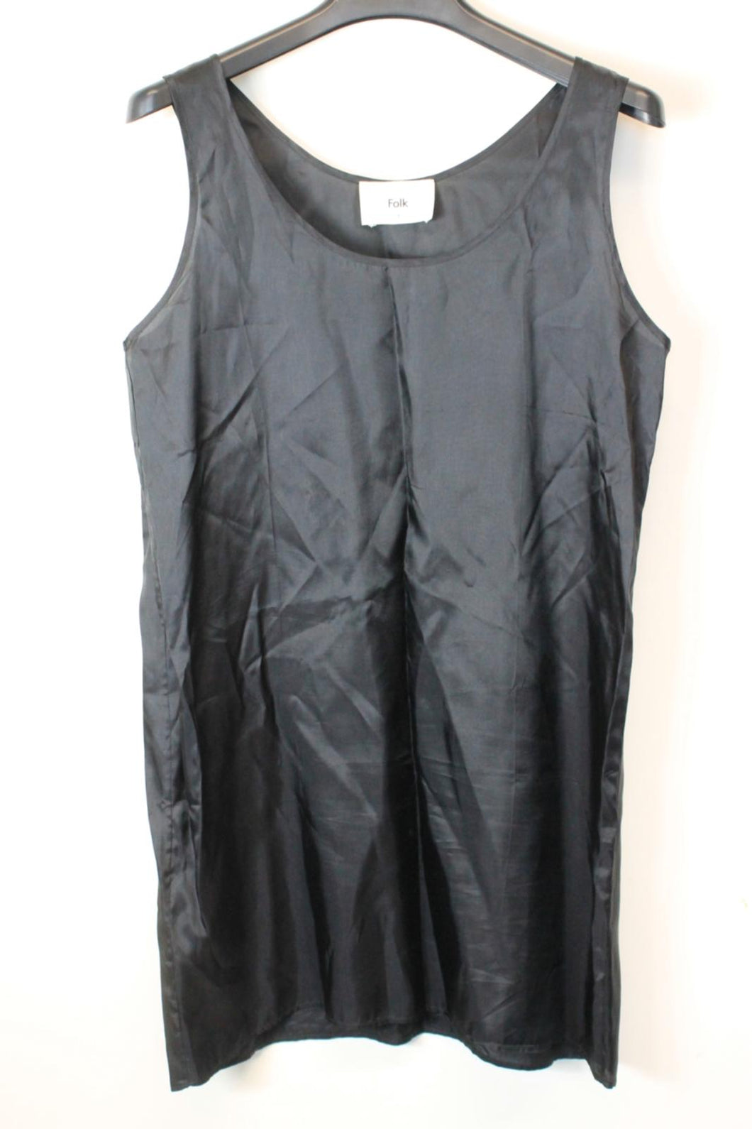 FOLK Ladies Black Sleeveless Scoop Neck Mini Shift Dress Size M