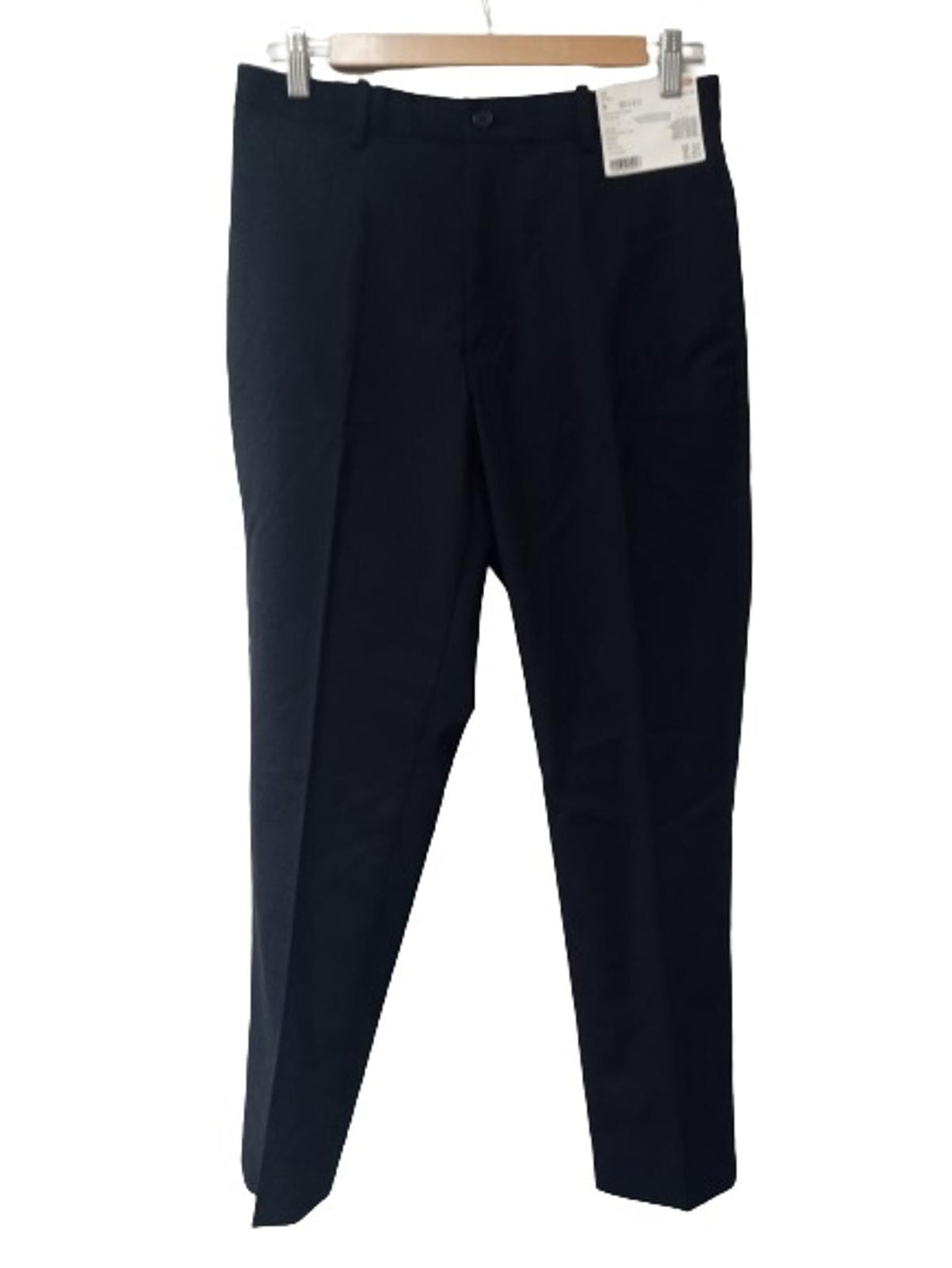 UNIQLO Men's Navy Blue Zip Fly Ezy Ankle Length Trousers Size UK S NEW