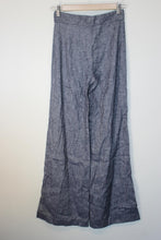 Load image into Gallery viewer, THEORY Ladies Grey/Blue Linen Wide-Leg Trousers EU30 UK2
