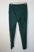 Load image into Gallery viewer, HUGO BOSS Ladies Green Wool Tapered Dress Trousers FR34 UK4
