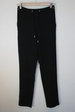 Load image into Gallery viewer, HUGO BOSS Ladies Black High-Rise Tapered Drawstring Trousers FR34 UK4
