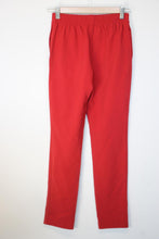Load image into Gallery viewer, HUGO BOSS Ladies Red High-Rise Tapered Drawstring Trousers FR34 UK4
