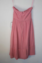 Load image into Gallery viewer, J.CREW Ladies Pink Silk Short Strapless Pleated Dress Size XS NEW
