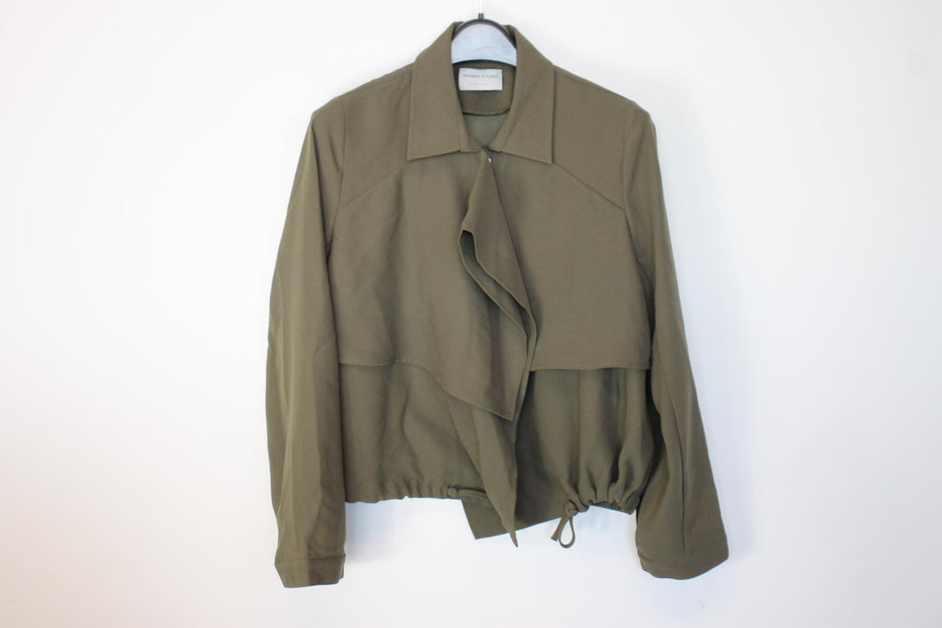 MODERN CITIZEN Ladies Green Long Sleeve Collared Jacket Size XS