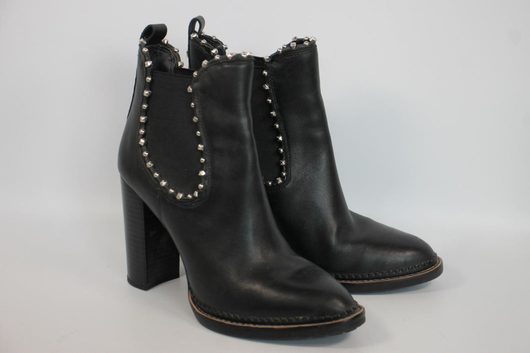 SAM EDELMAN Ladies Black Leather Extra High Heel Chelsea Ankle Boots EU41 UK8