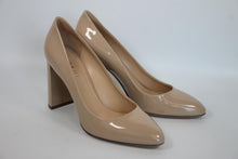 Load image into Gallery viewer, M. GEMI Ladies Sand Patent Leather High Block Heel Pumps Shoes EU39.5 UK6.5
