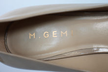 Load image into Gallery viewer, M. GEMI Ladies Sand Patent Leather High Block Heel Pumps Shoes EU39.5 UK6.5
