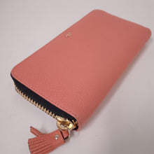 Load image into Gallery viewer, ANYA HINDMARCH Coral Red Light Pink Ladies Zip Around Purse Wallet L

