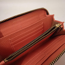 Load image into Gallery viewer, ANYA HINDMARCH Coral Red Light Pink Ladies Zip Around Purse Wallet L

