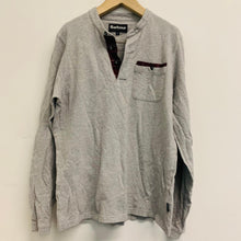 Load image into Gallery viewer, BARBOUR Long Sleeve Round Neck Grey Men&#39;s Cotton T-Shirt Size UK S
