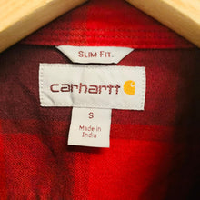Load image into Gallery viewer, CARHARTT Long Sleeve Collared Red Men&#39;s Cotton Button-Up Size UK S
