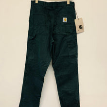 Load image into Gallery viewer, CARHARTT Srtiped Vertical Green Black Men&#39;s Single Knee Pant Jeans W30 L32 NEW
