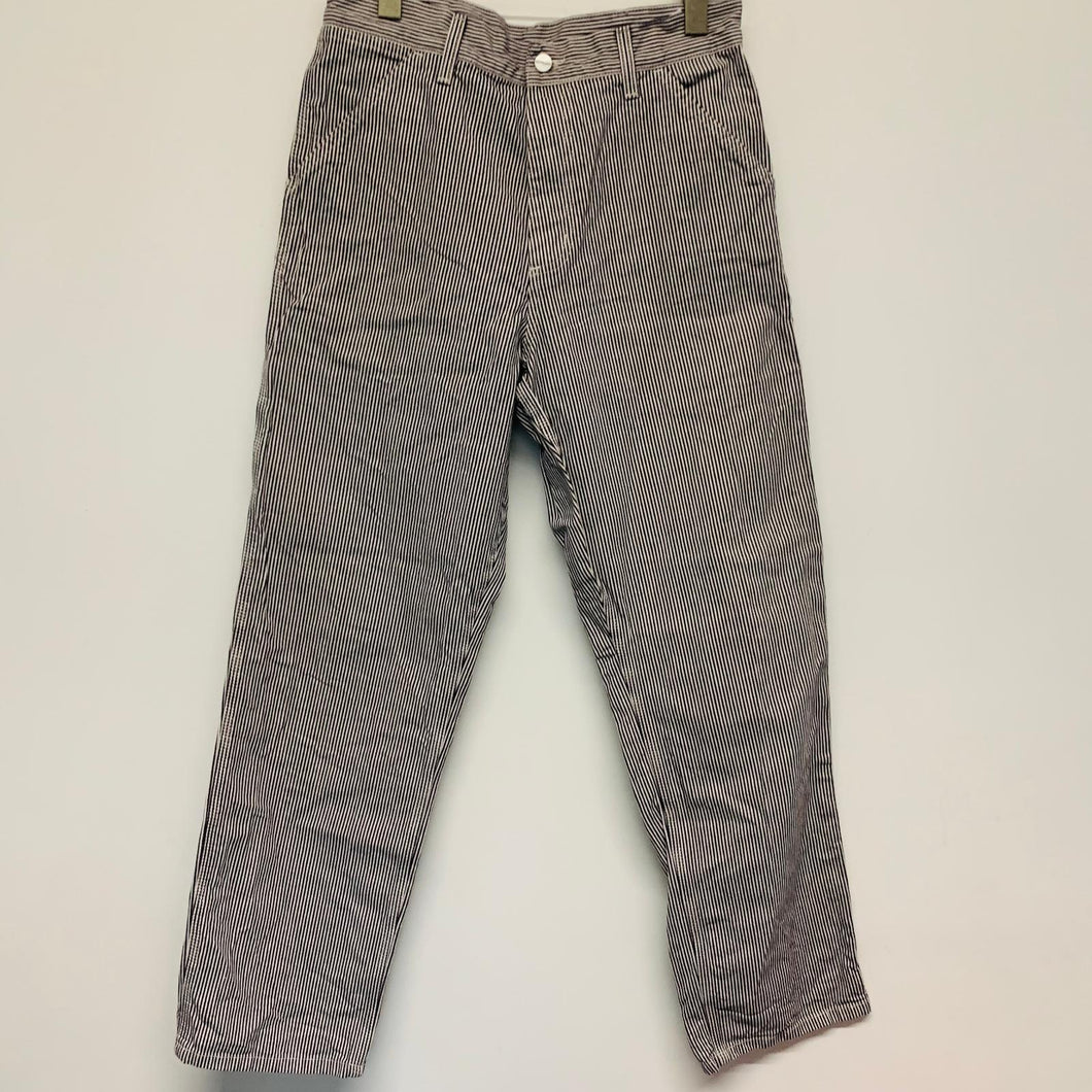 CARHARTT Srtiped Vertical White Black Men's Single Knee Pant Jeans W30 L32 NEW