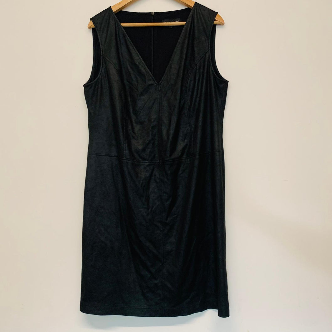 EVELIN BRANDT Black Ladies Sleeveless V-Neck Shift Dresses Size UK XL