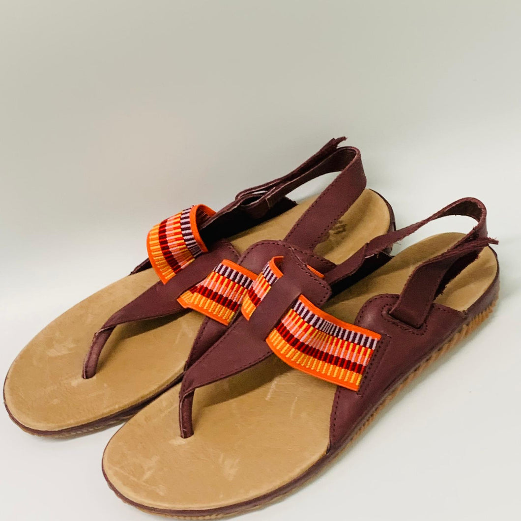 SOREL Red Ladies Walking Comfort Summer Grip Sandal Shoes Size UK 7