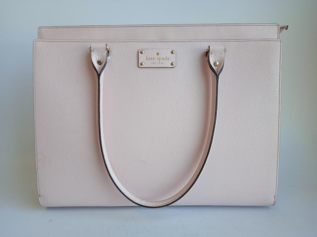 KATE SPADE NEW YORK Ladies Pink Leather Wellesley Kory Tote Handbag Size L