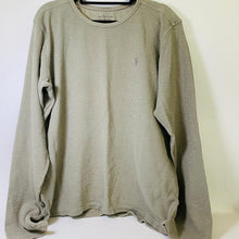 Load image into Gallery viewer, ALLSAINTS Green Waffle Men&#39;s Long Sleeve Crew Neck T-Shirt Top UK M
