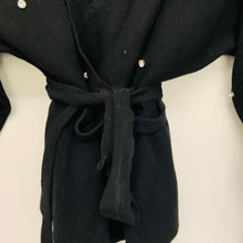Load image into Gallery viewer, KAREN MILLEN Black Ladies Long Sleeve Split V-Neck Pullover Jumper Size UK L NEW
