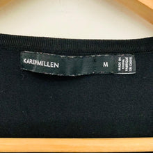 Load image into Gallery viewer, KAREN MILLEN Black Ladies Short Sleeve V-Neck Fit &amp; Flare Dress UK M
