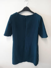 Load image into Gallery viewer, PIED A TERRE Ladies Green Short Sleeve Round Neck Shift Dress Size UK10
