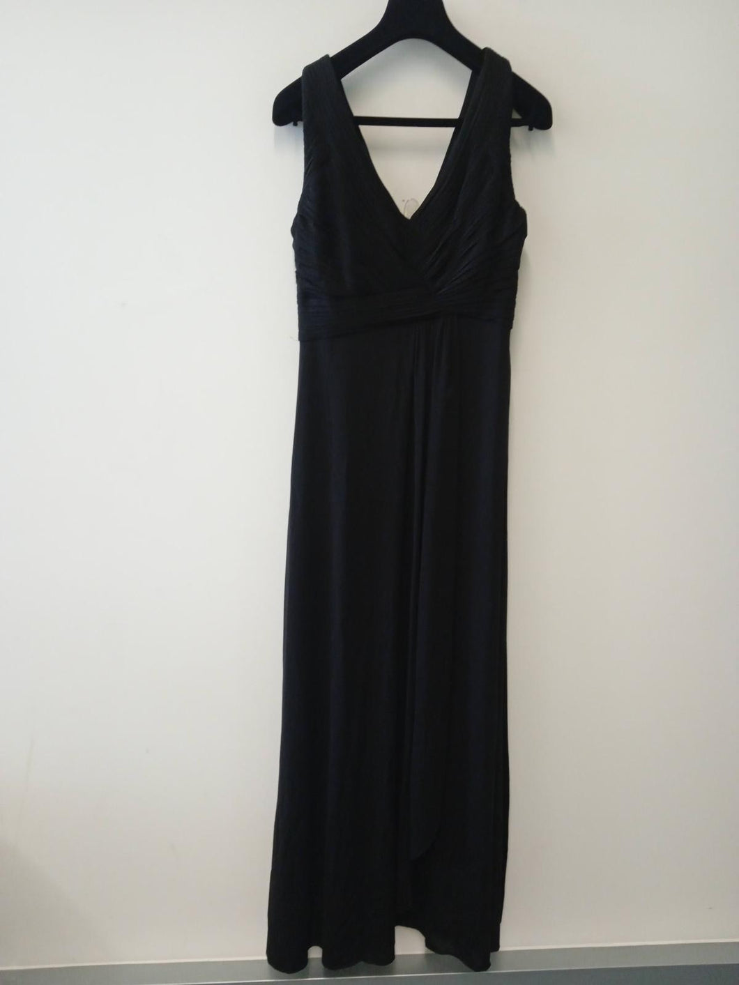 COAST Ladies Black V-Neck Sleeveless Maxi Dress Size UK12