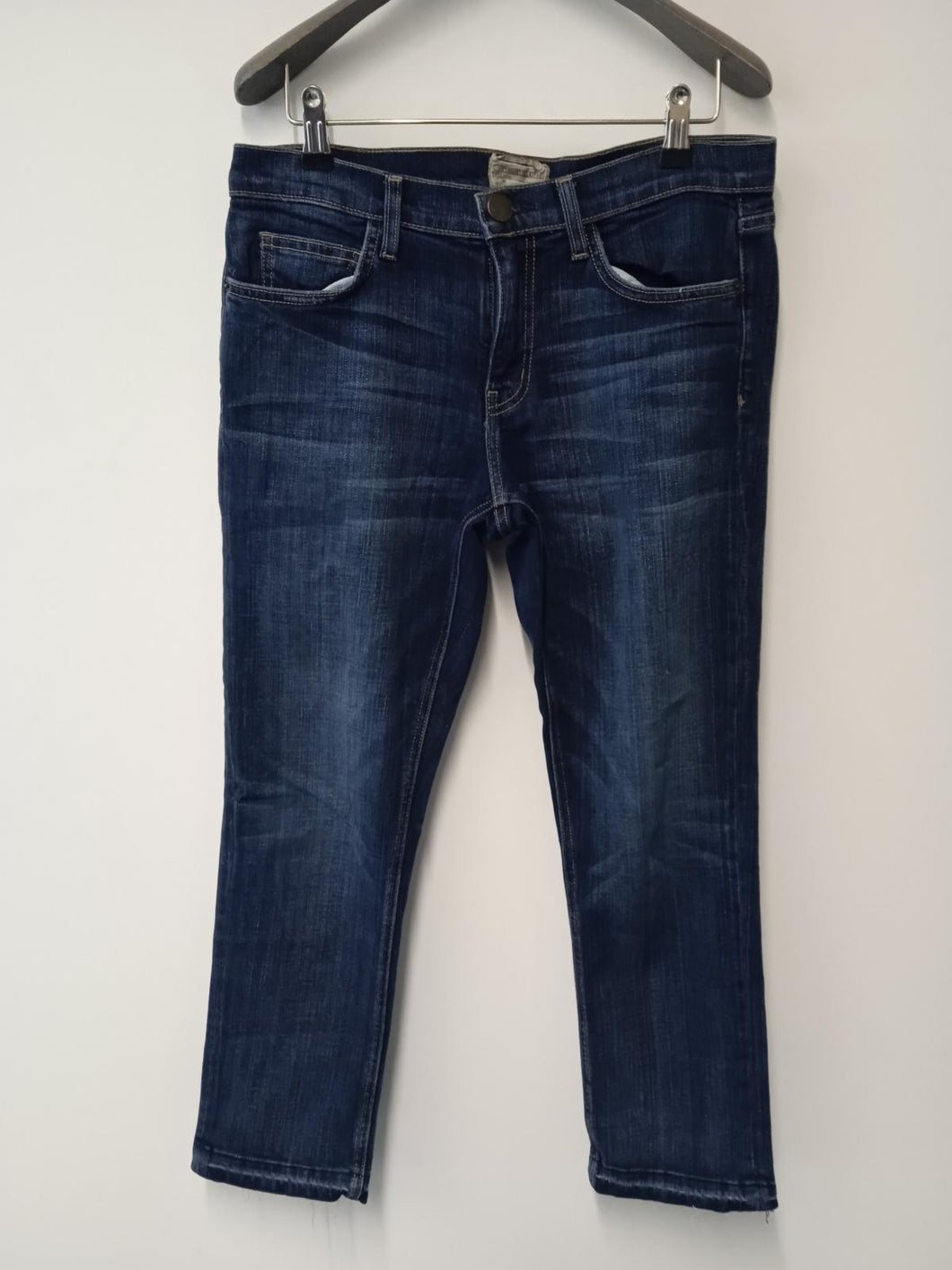 CURRENT/ELLIOTT Ladies Blue Cotton 5-Pocket Zip Fly Straight Leg Jeans W32L26