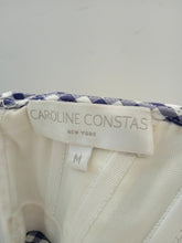 Load image into Gallery viewer, CAROLINE CONSTAS Ladies Blue &amp; White Cotton Off-The-Shoulder Blouse Size UK M
